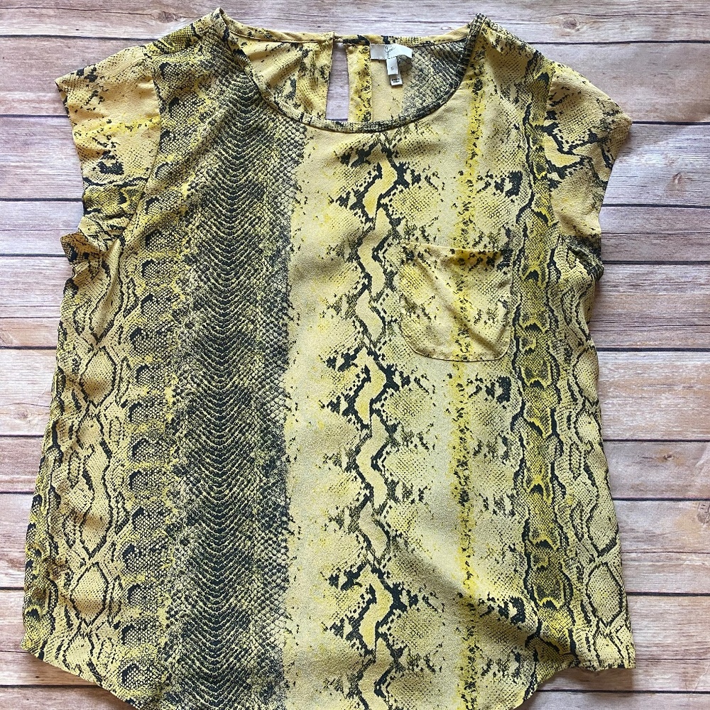 Joie Snake skin blouse with chest pocket